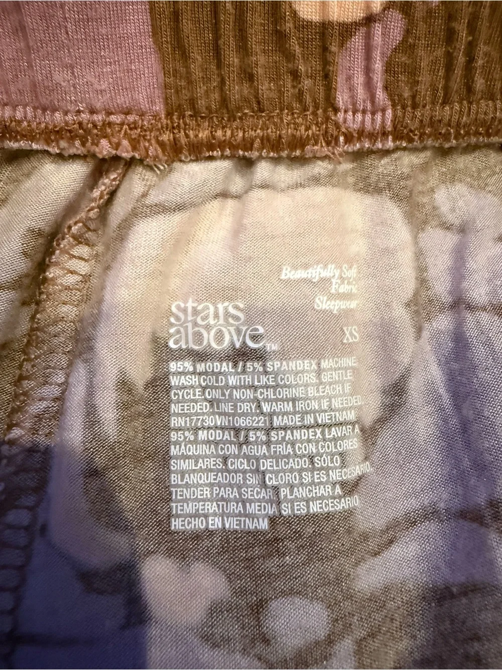 stars above Purple & Brown Floral Loungewear Set